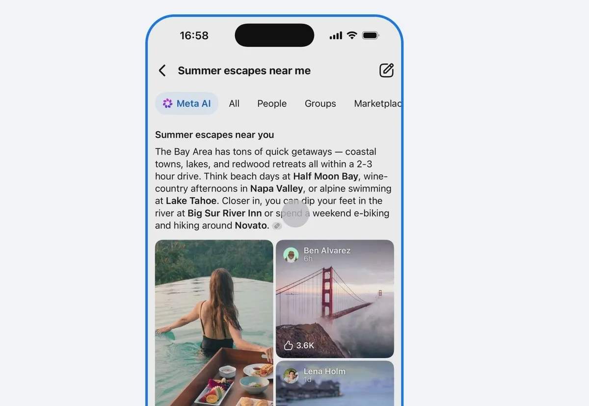 Meta's new Facebook AI search mode is basically reading your public posts out loud back to you