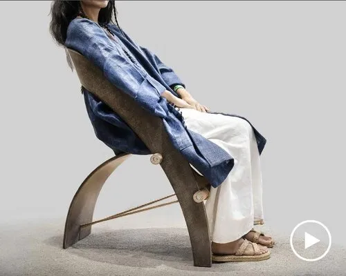 This chair is made from pineapple leaves and hemp, and it might be smarter than your sofa