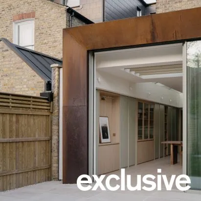 This London townhouse got a weathered steel ribbon and now the whole street is jealous