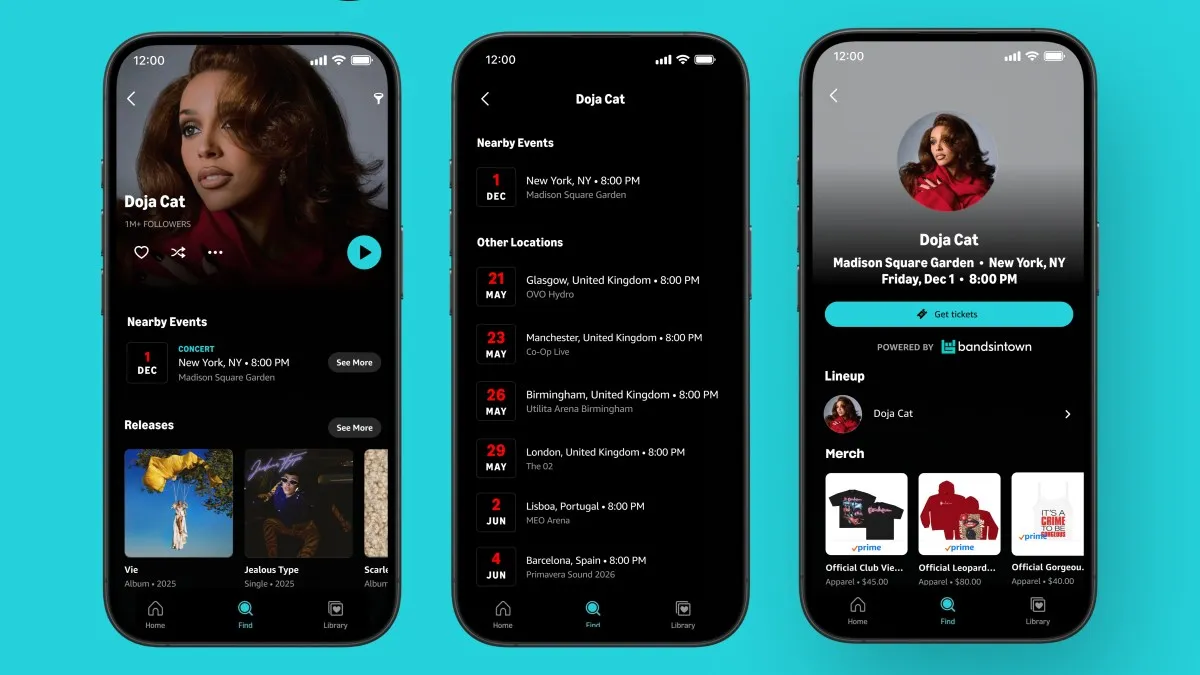 Amazon Music now shows concert listings because apparently just listening to music wasn't enough